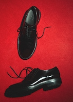 Placeholder for: black leather lace shoes mens