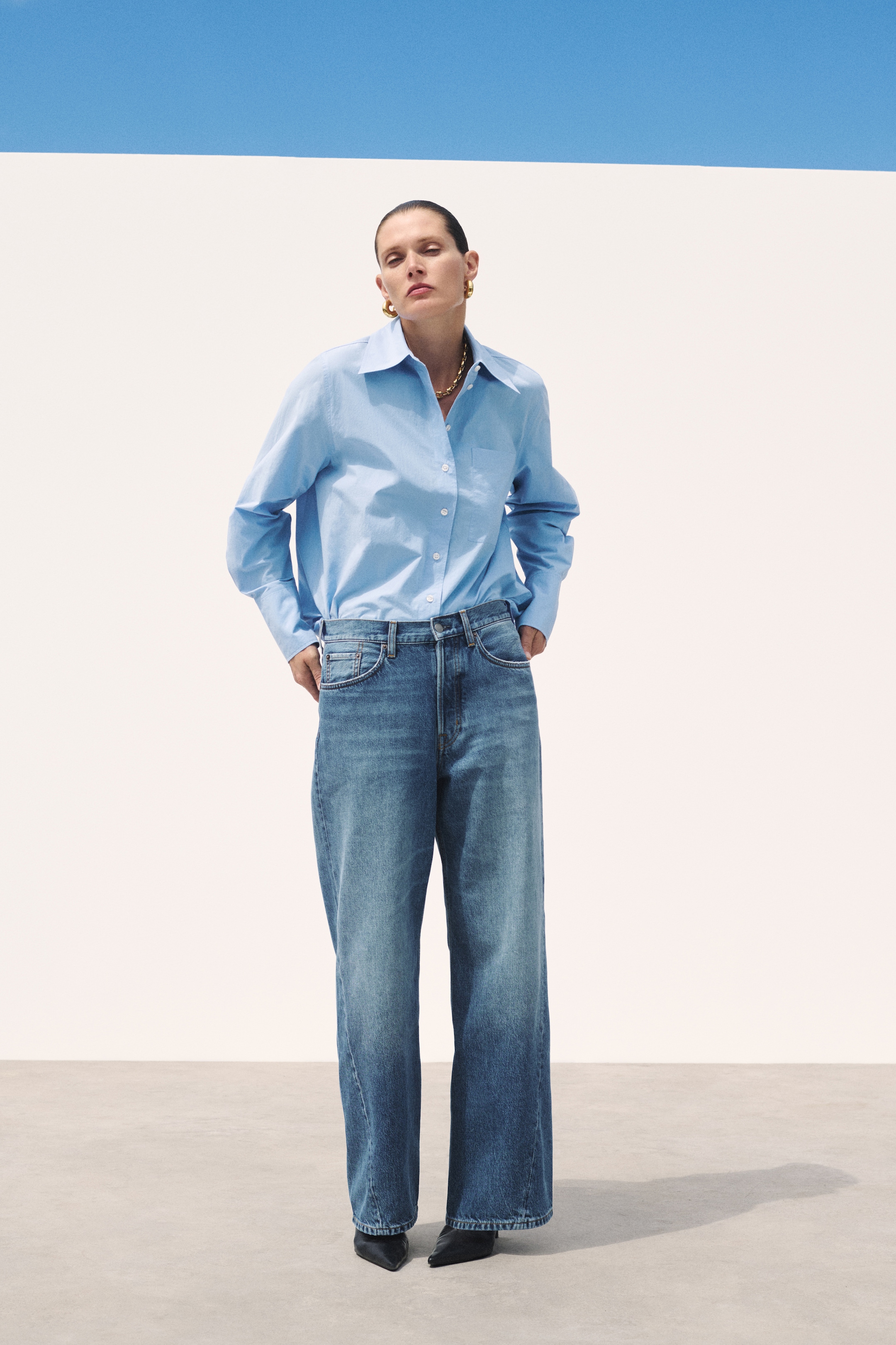 person wearing denim