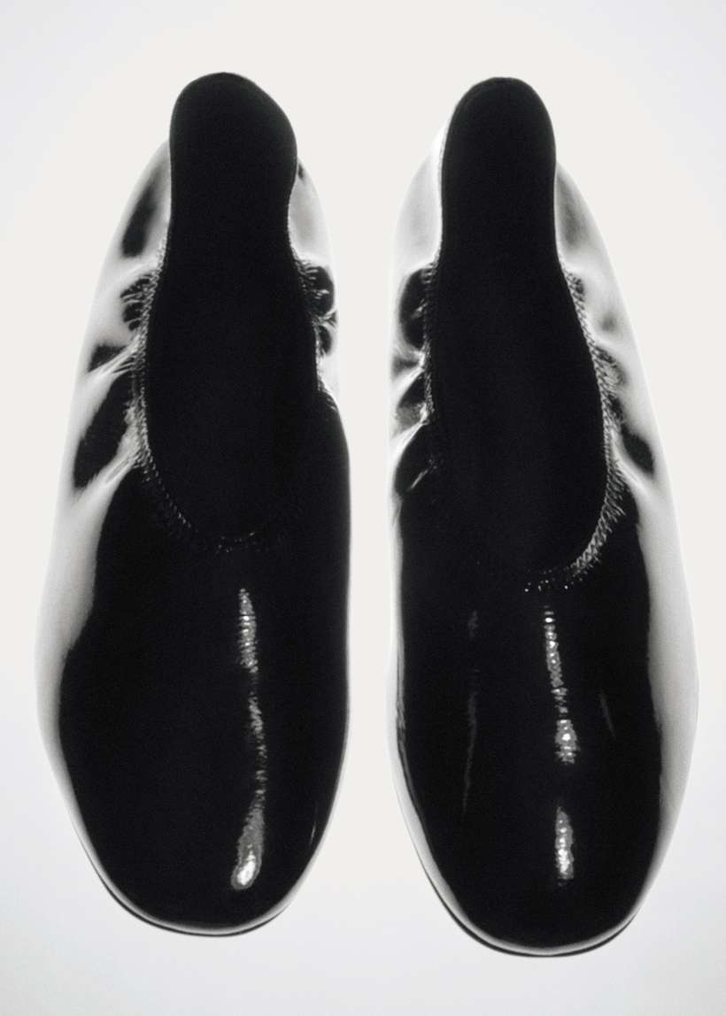 flats for women in lack patent leather