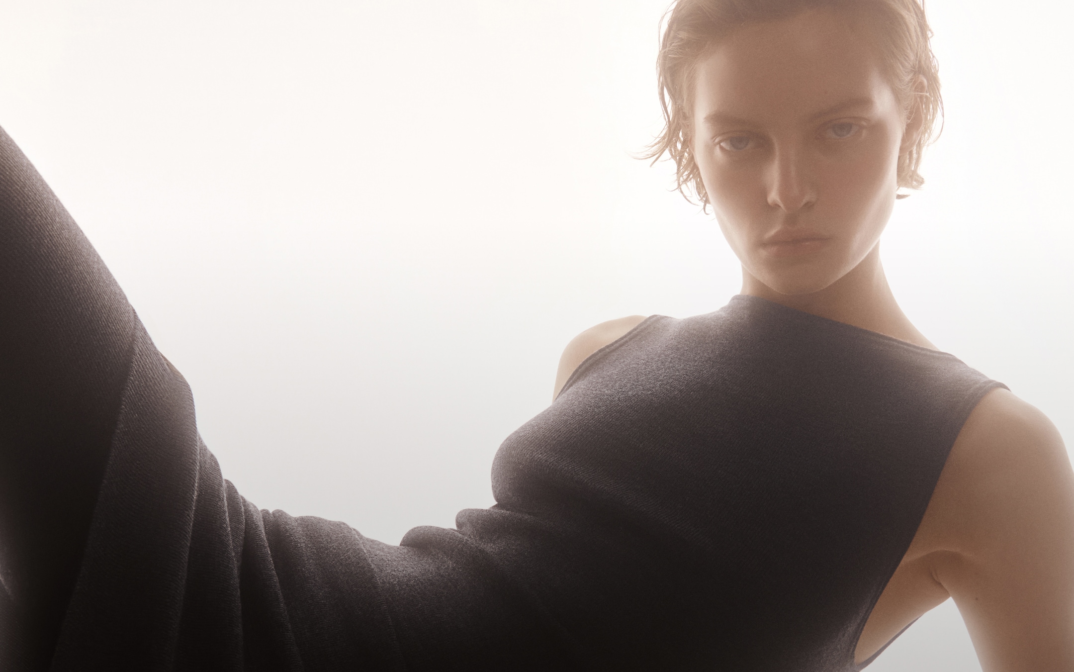 Person wearing merino wool dress