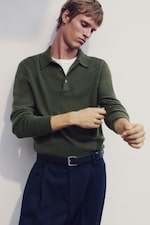 Placeholder for: Man in green shirt cashmere