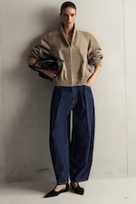 Placeholder for: women blue jeans suede jacket