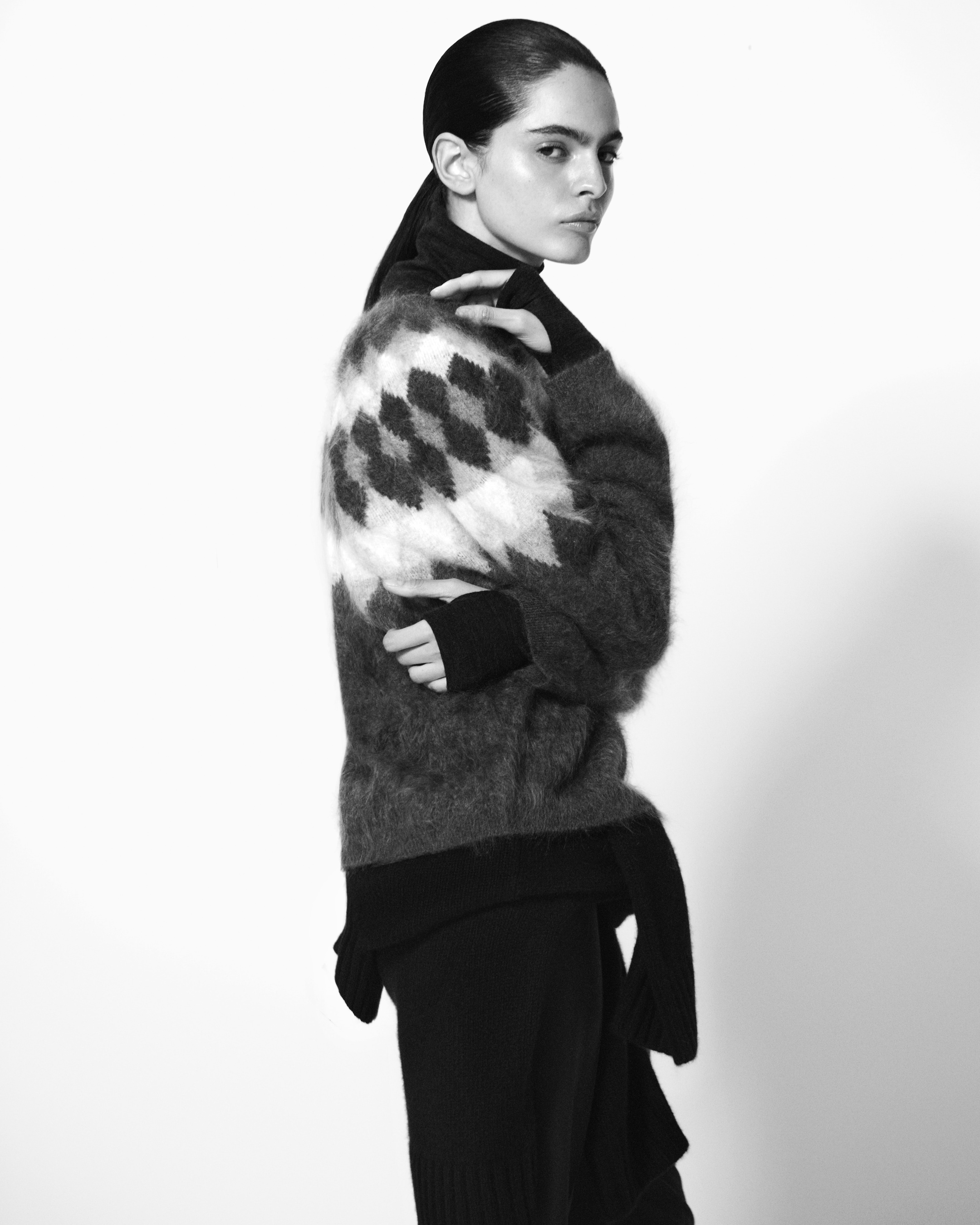 person wearing cashmere