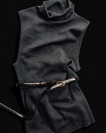 Placeholder for: merino top with belt