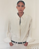 Placeholder for: model wearing beige shirt
