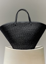 Placeholder for: straw bag black
