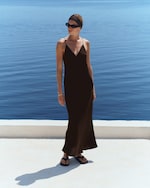 Placeholder for: woman in brown cami dress