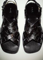 Placeholder for: croc skin sandals