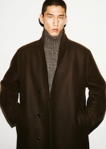Placeholder for: mens coat and polo neck jumper