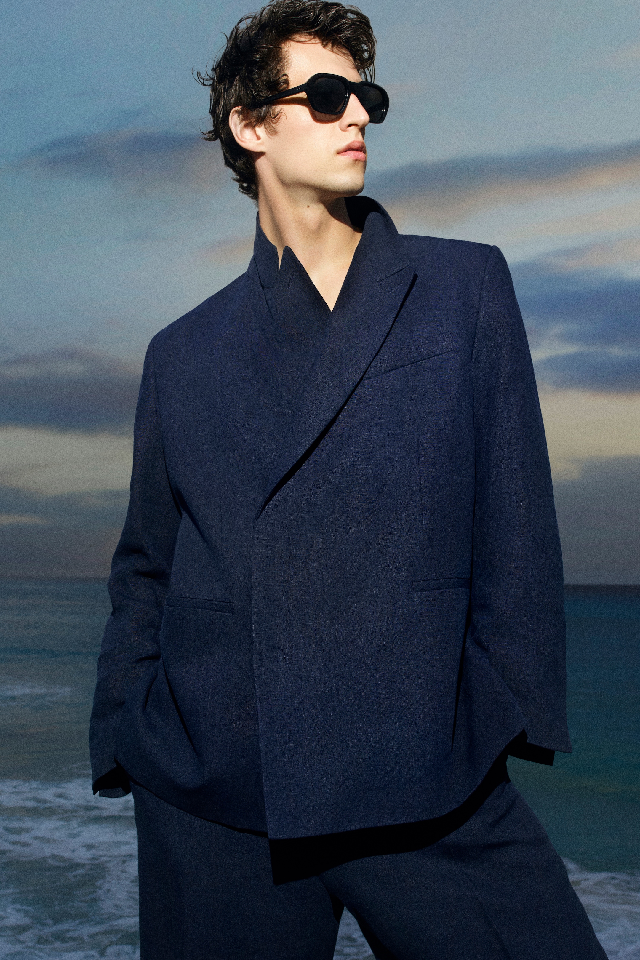 Person wearing navy