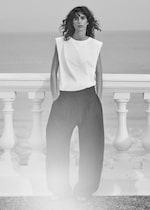 Placeholder for: black and white image with tank top