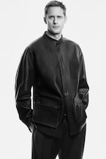 Placeholder for: Person wearing black leather jacket