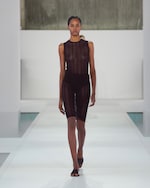 Placeholder for: woman in red knitted dress