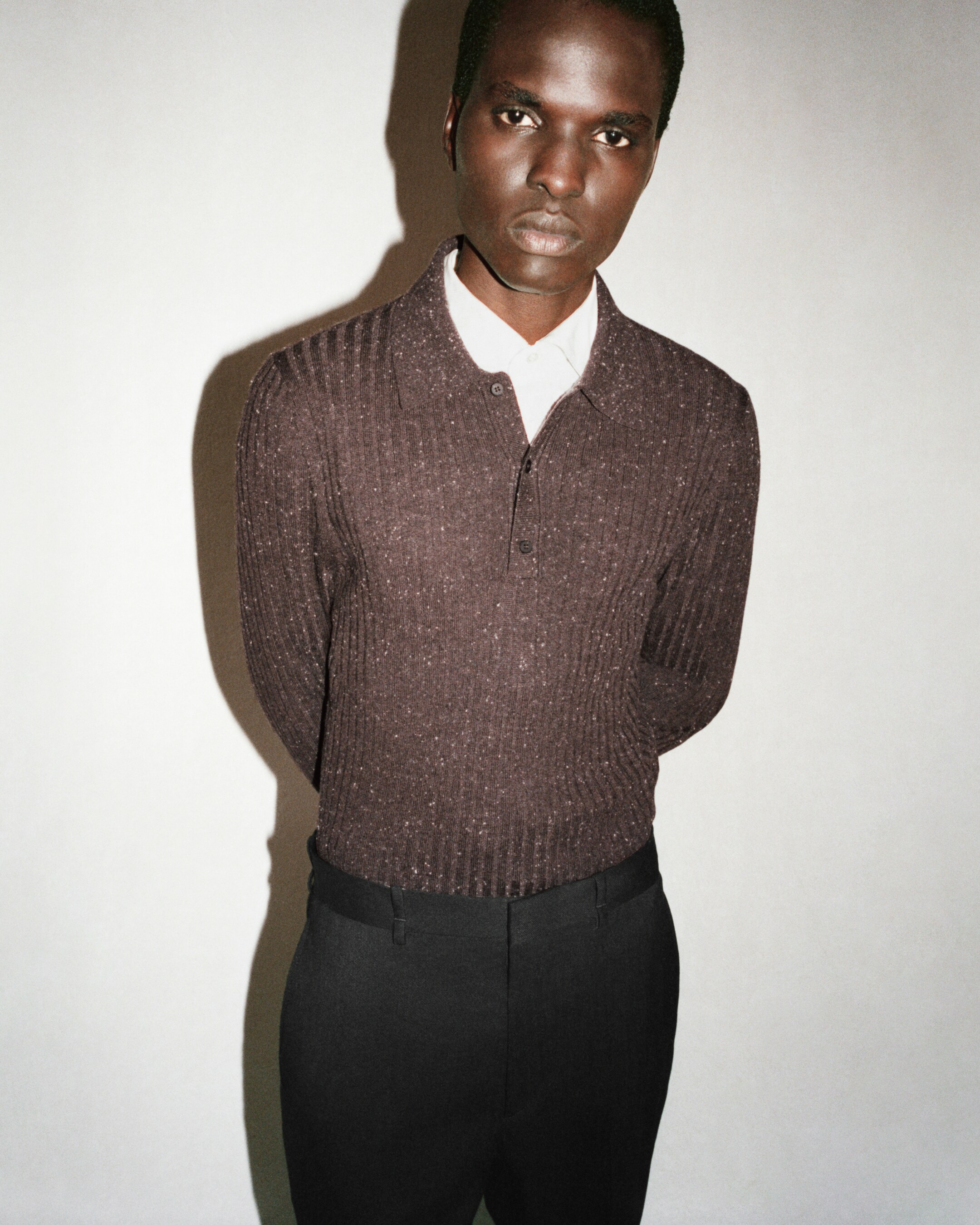 Man in wool knitted polo