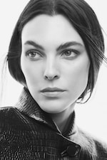 Placeholder for: model wearing leather jacket