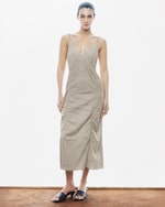 Placeholder for: Person wearing grey dress