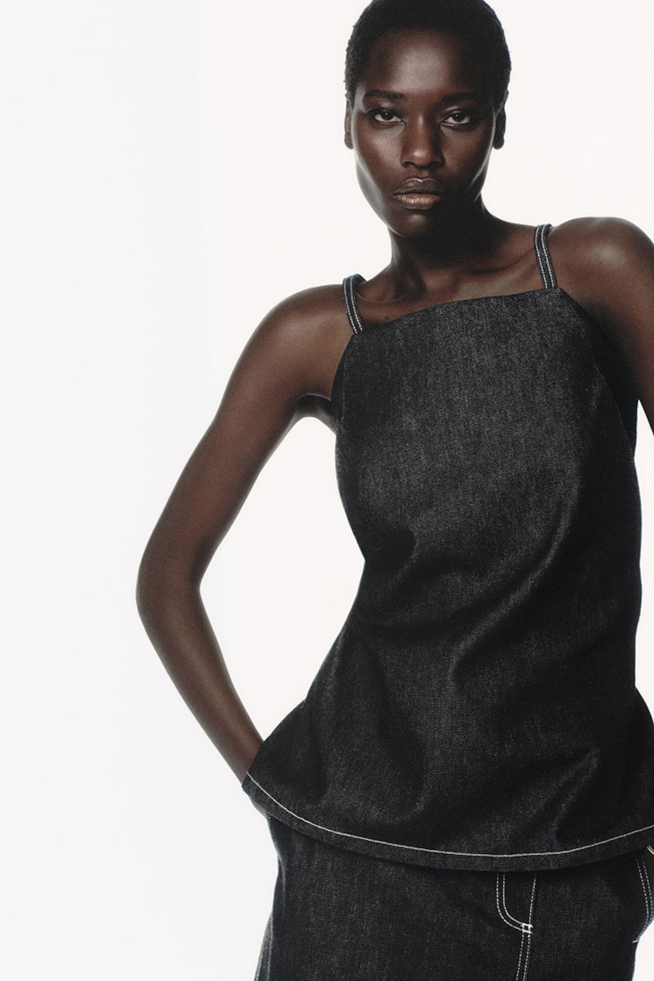 Person wearing denim set