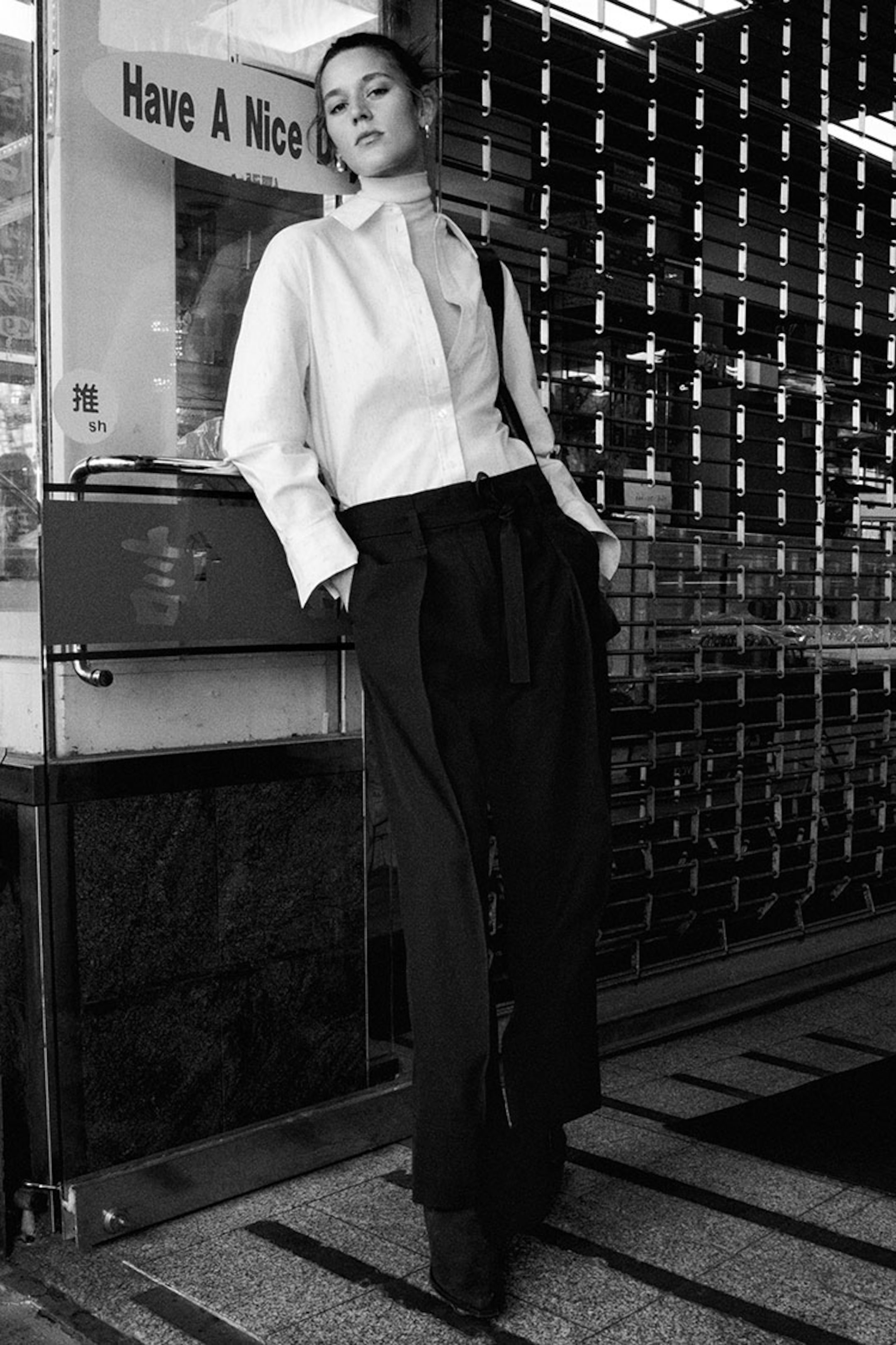 person wearing white