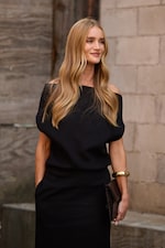 Placeholder for: ROSIE HUNTINGTON-WHITELEY wearing cos black dress