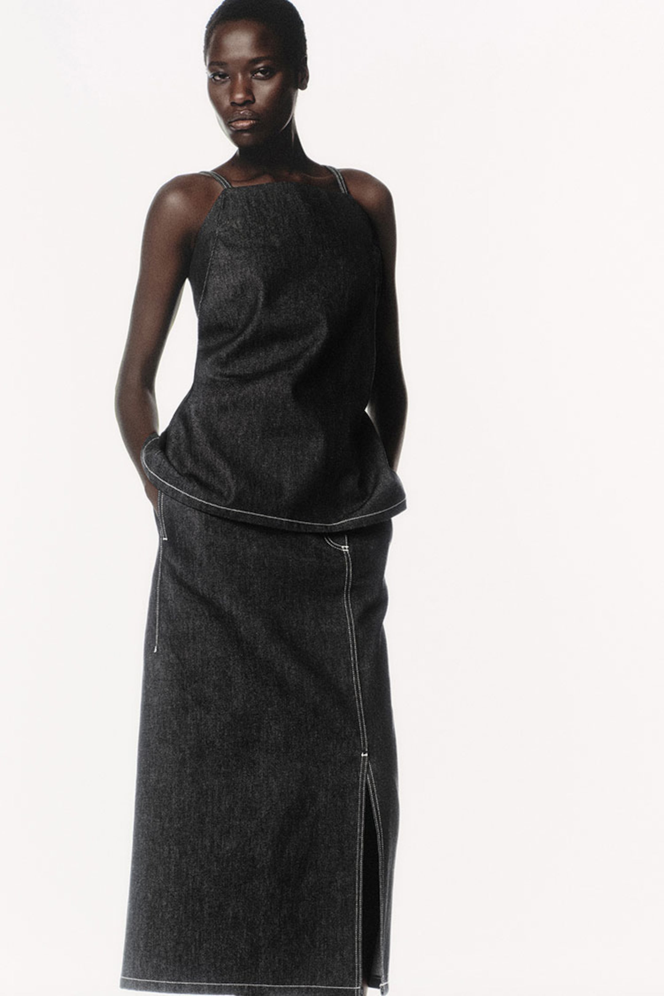 Person wearing denim set