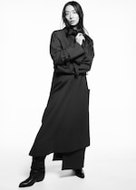 Placeholder for: Rina wearing coat black and white